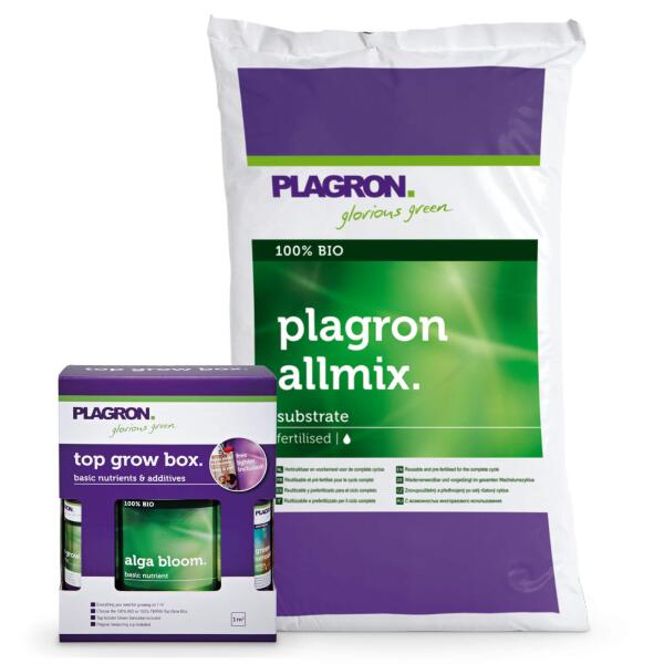 Plagron AllMix 50 Liter + Top Grow Box 100% Natural