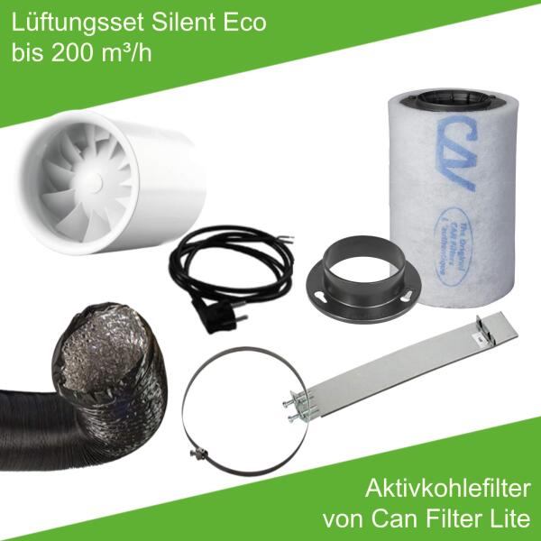 Abluftset Silent Eco bis 197 m³/h mit 125 mm Durchmesser
