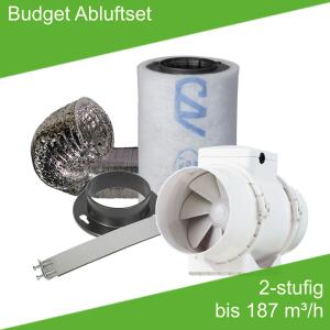 Abluftset Budget 2-Stufig 100 mm bis 187 m³/h