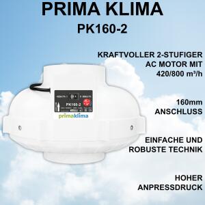 Prima Klima PK160-2 AC mit 420/800 m³/h mit 160 mm Anschluss, zweistufig B-Ware